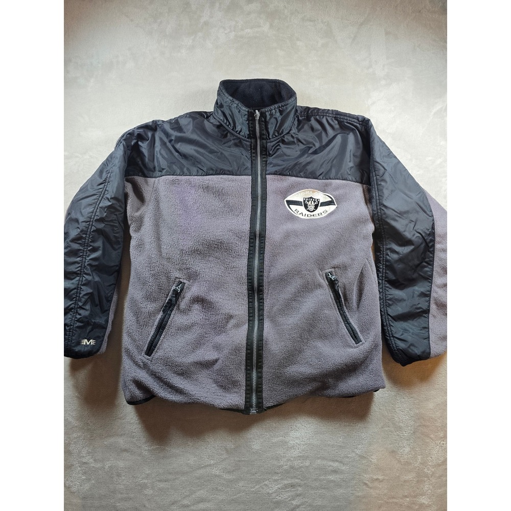 Vintage Oakland Raiders Hybrid Reversible Jacket Mens XL Full Zip‎ Mirage *Read